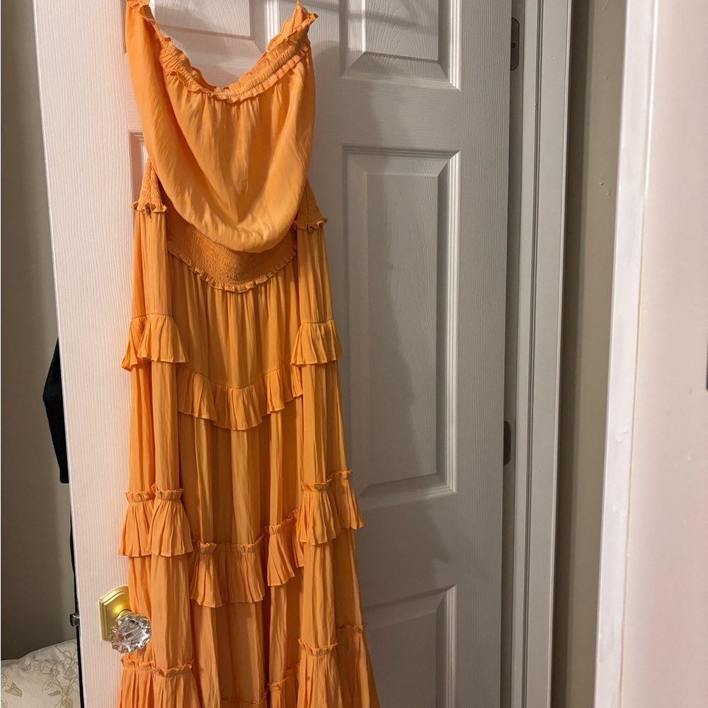 Ramy Brook Vibrant Orange Maxi Dress